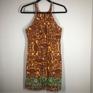 Vintage Roxy Quicksilver Tropical Dress Pineapples Fish Print Summer Dress Jrs 3
